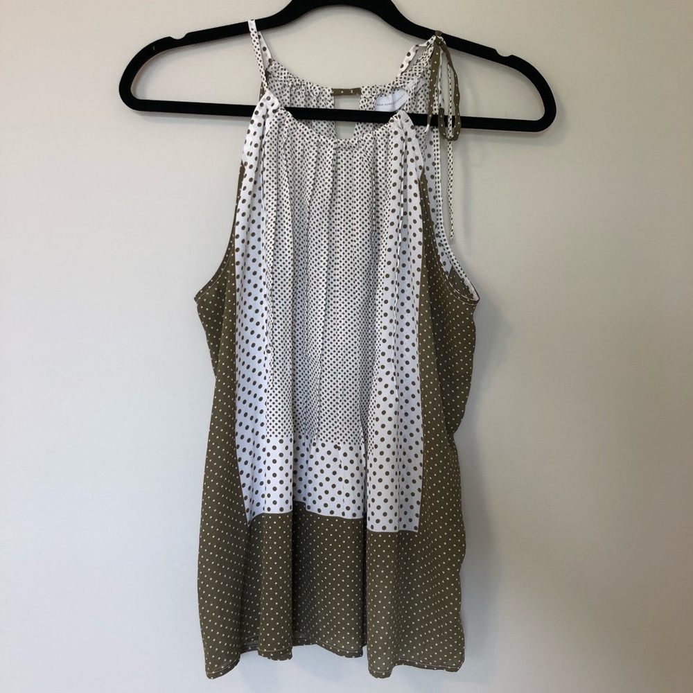Olive Polka Dot Tank - Picture 2 of 6